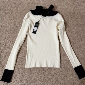 Fashion Nova Ivory Ribbed Sweater